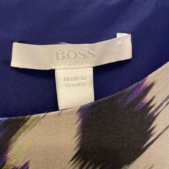 Hugo Boss Dimona Multi Watercolor Houndstooth Dress - Picture 3 of 9